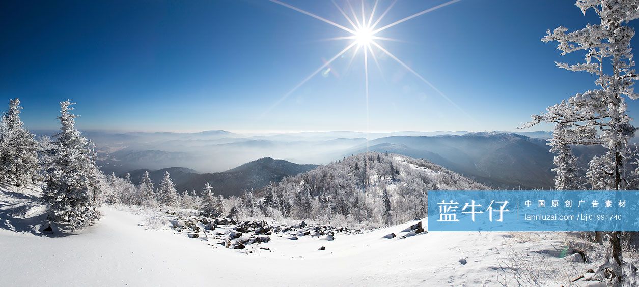 阳光雪景