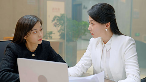 Confident Chinese businesswomen having a meeting