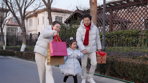 快乐家庭新年拜年