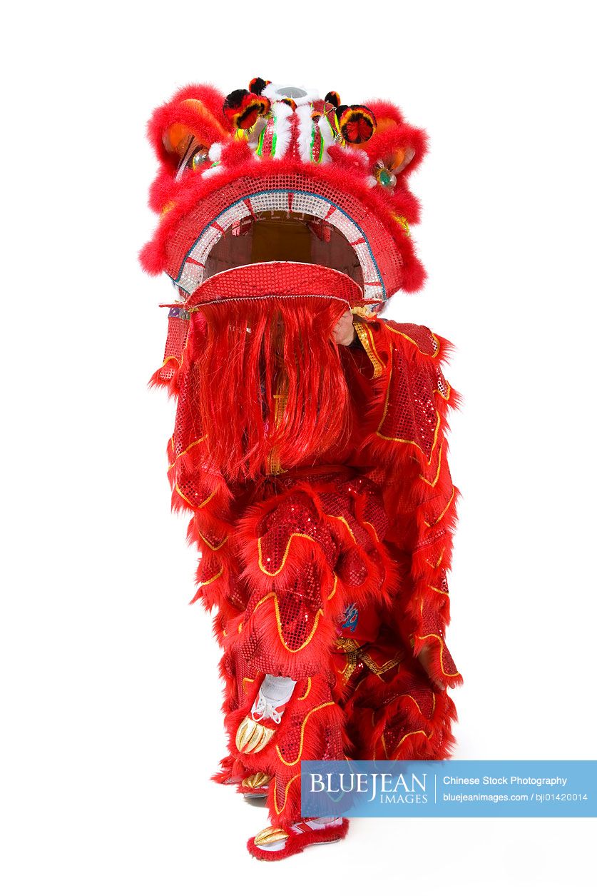 Chinese traditional lion dancing
