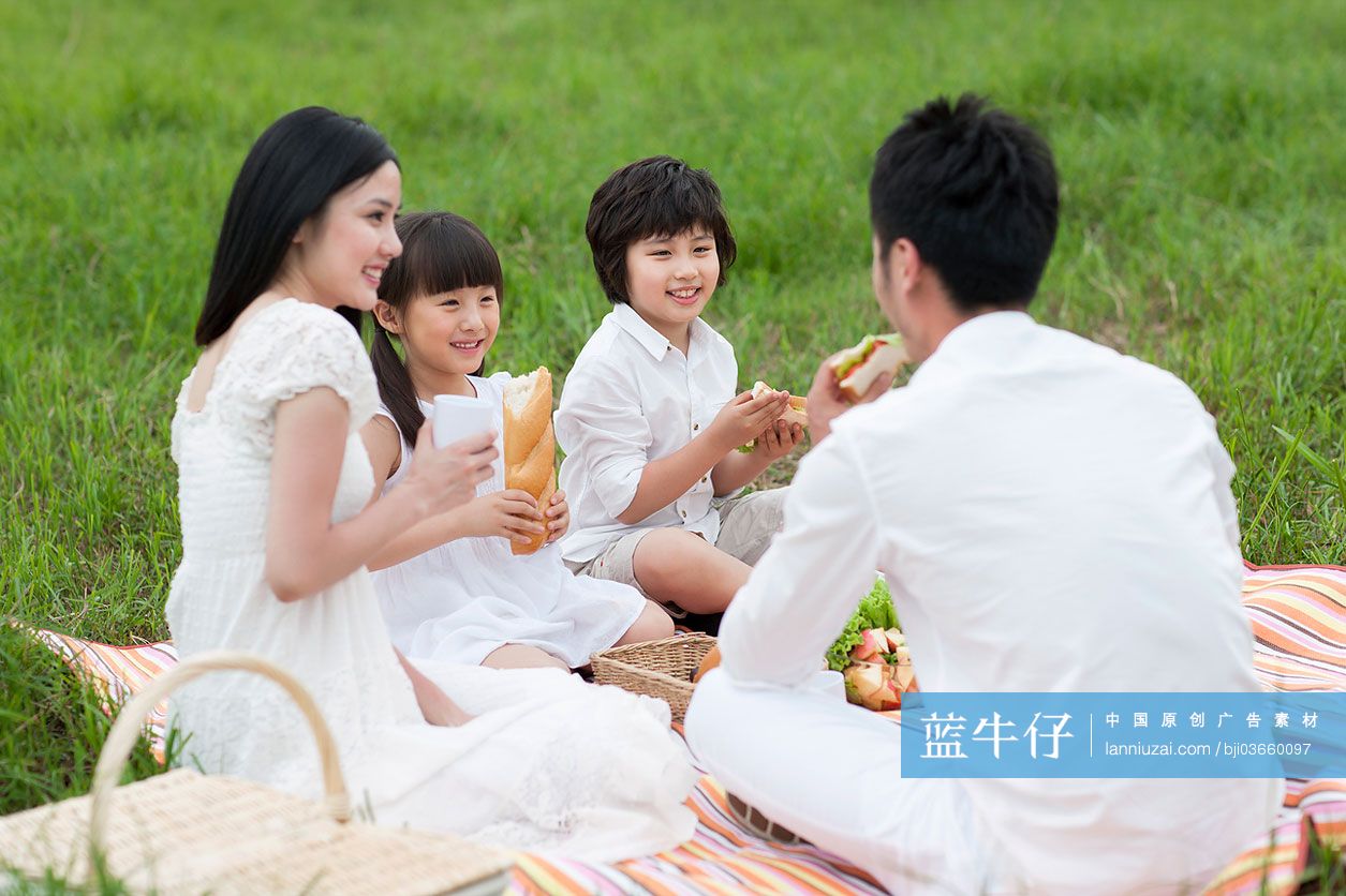 快乐家庭户外野餐