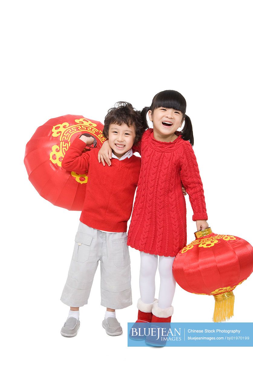 Kids celebrating Chinese New Years