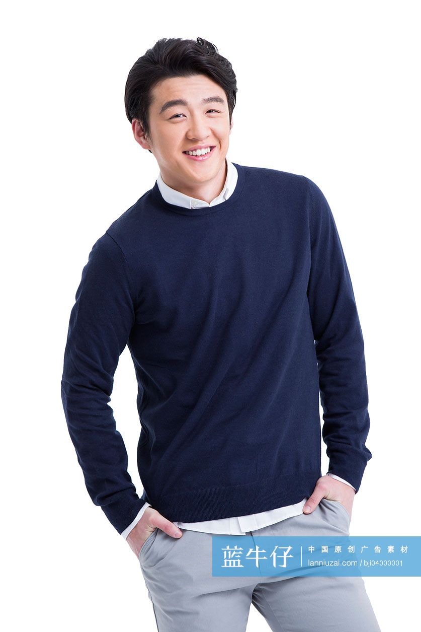 开心的年轻男子