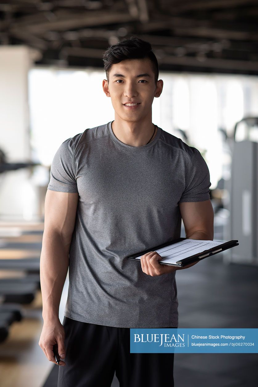 Young Chinese fitness instructor