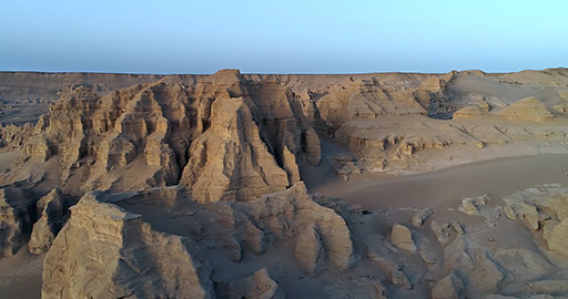 Yardang in desert,4K