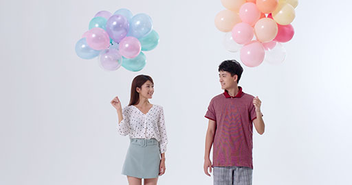 Cheerful young Chinese couple dating,4K