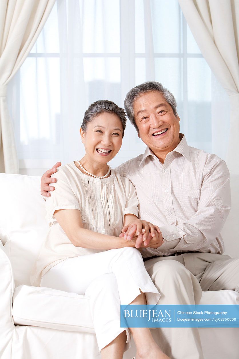 Happy senior Chinese couple