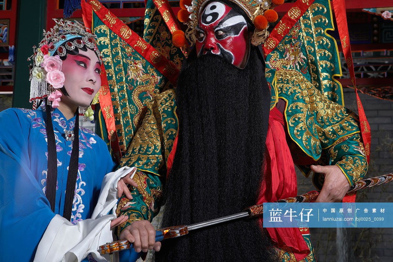 中国戏剧里的旦角和净角-蓝牛仔影像-中国原创广告影像素材