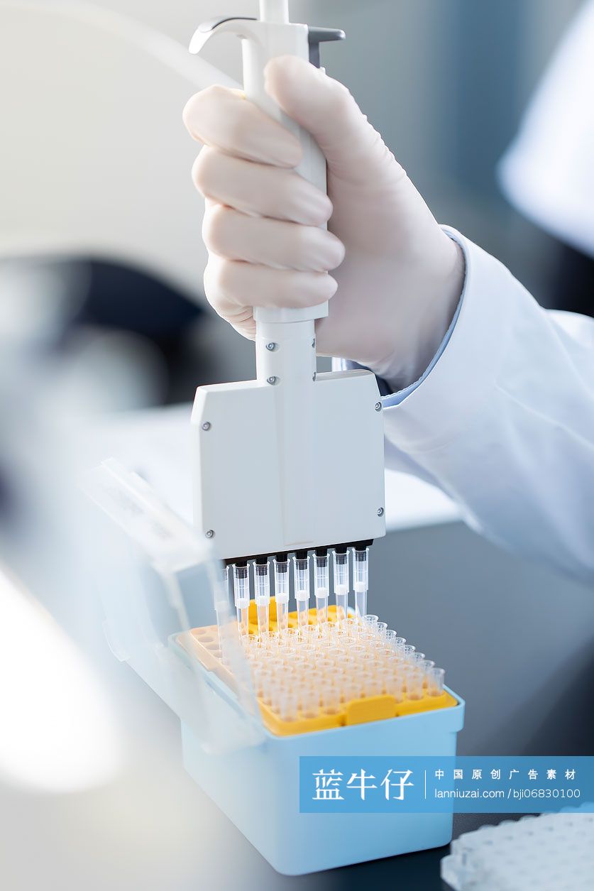 医学研究员在实验室工作