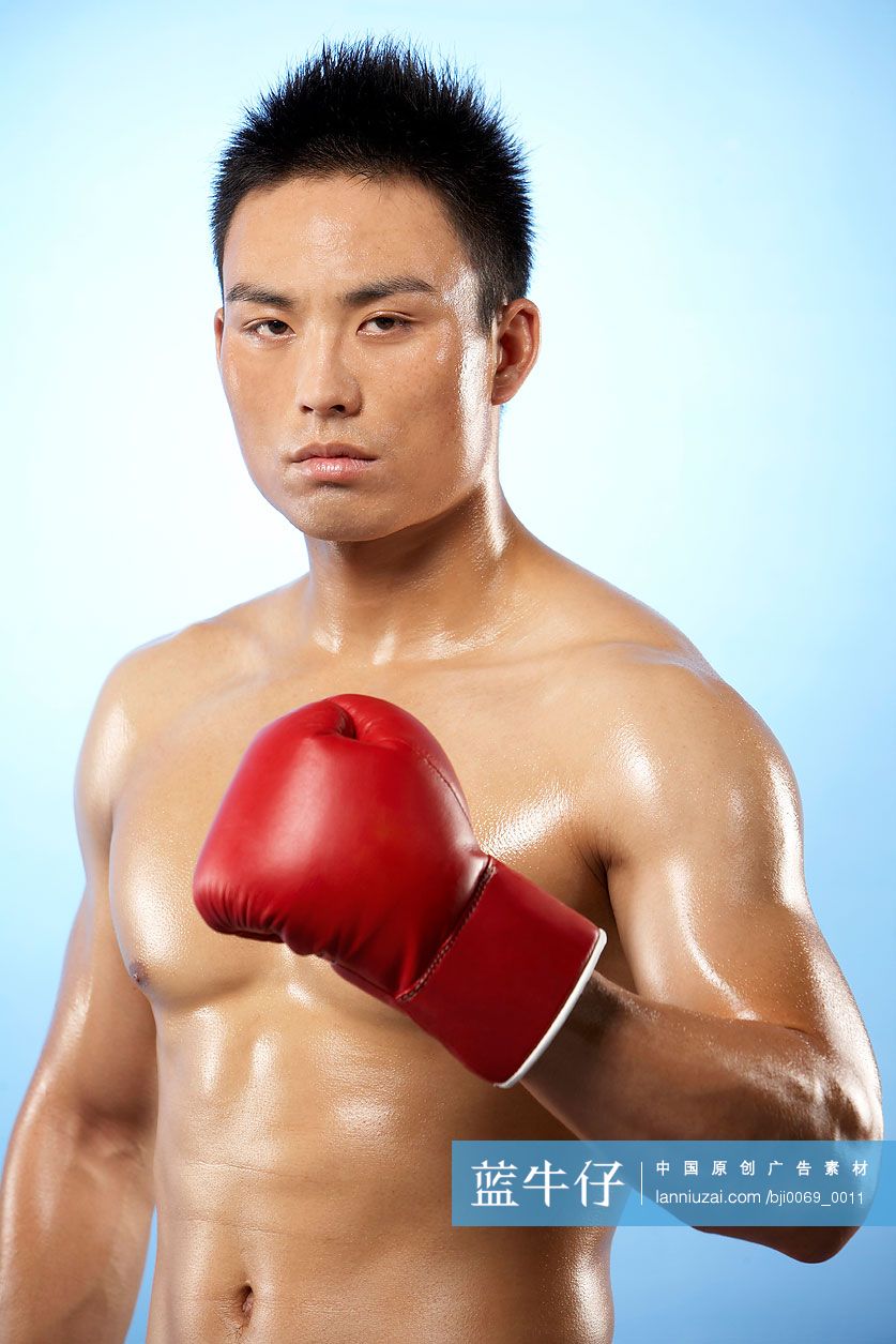 黄种人拳击手肖像