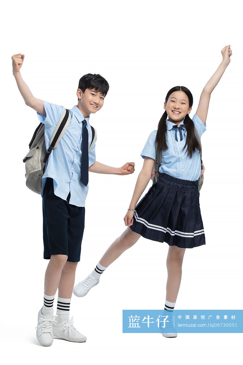 快乐的两个学生