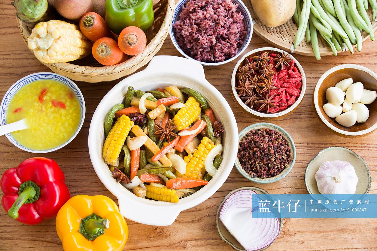 各式蔬菜和菜肴