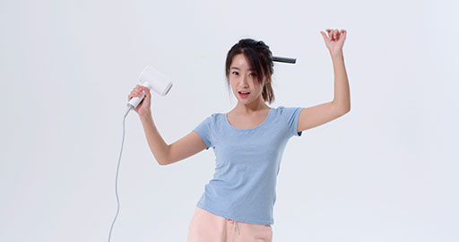 Cheerful young Chinese woman dancing,4K