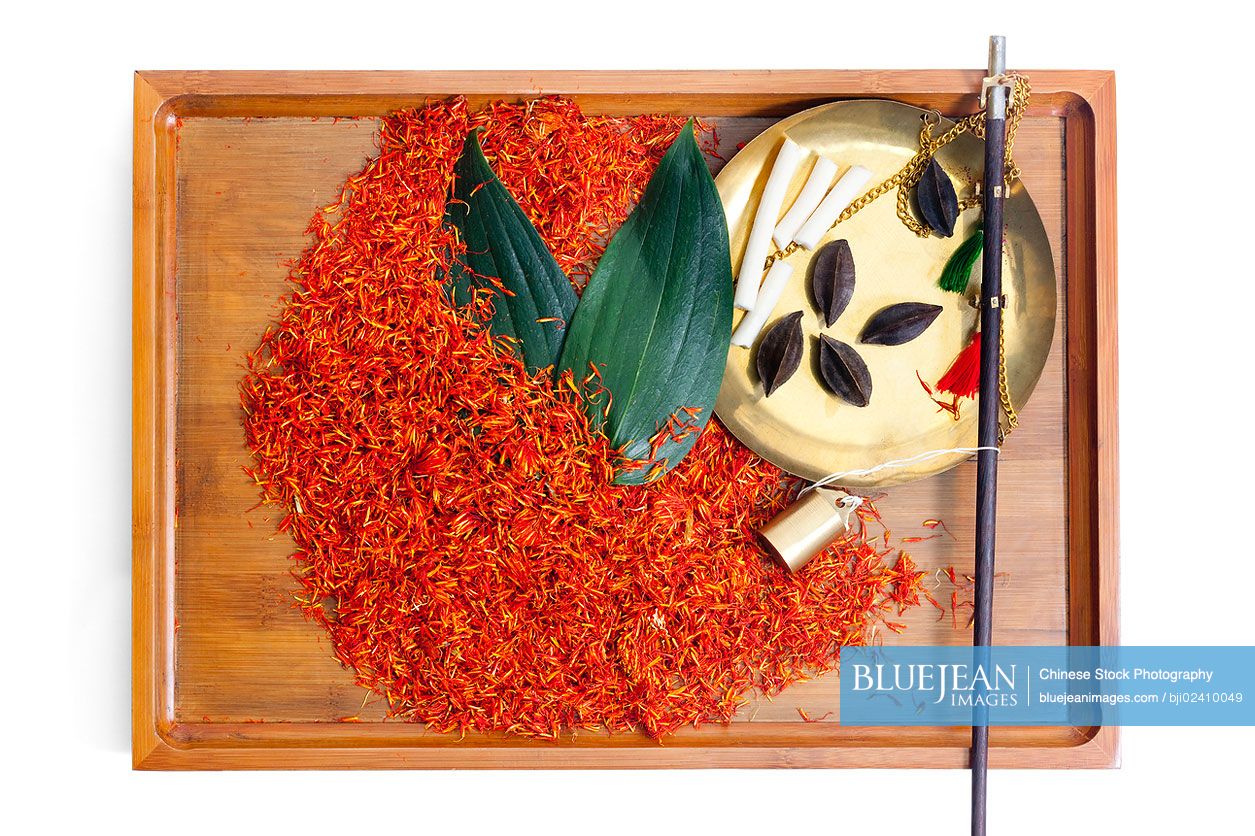 Above View of Chinese Herbs