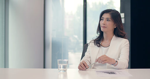 Successful Chinese businesswoman attending a meeting,4K