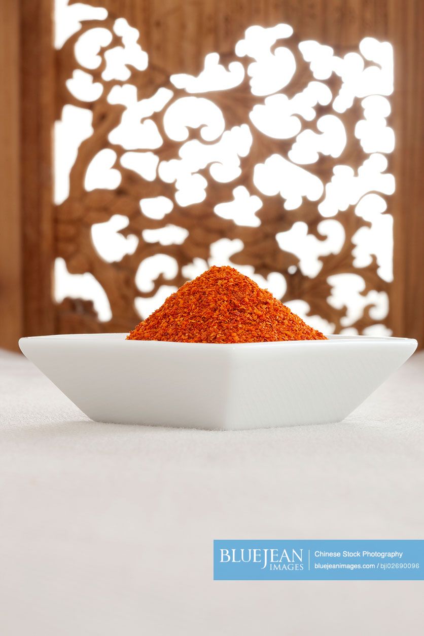 Close-up of red chilli powder