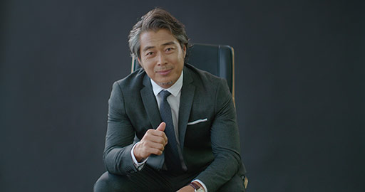Successful Chinese businessman sitting on boss chair,4K
