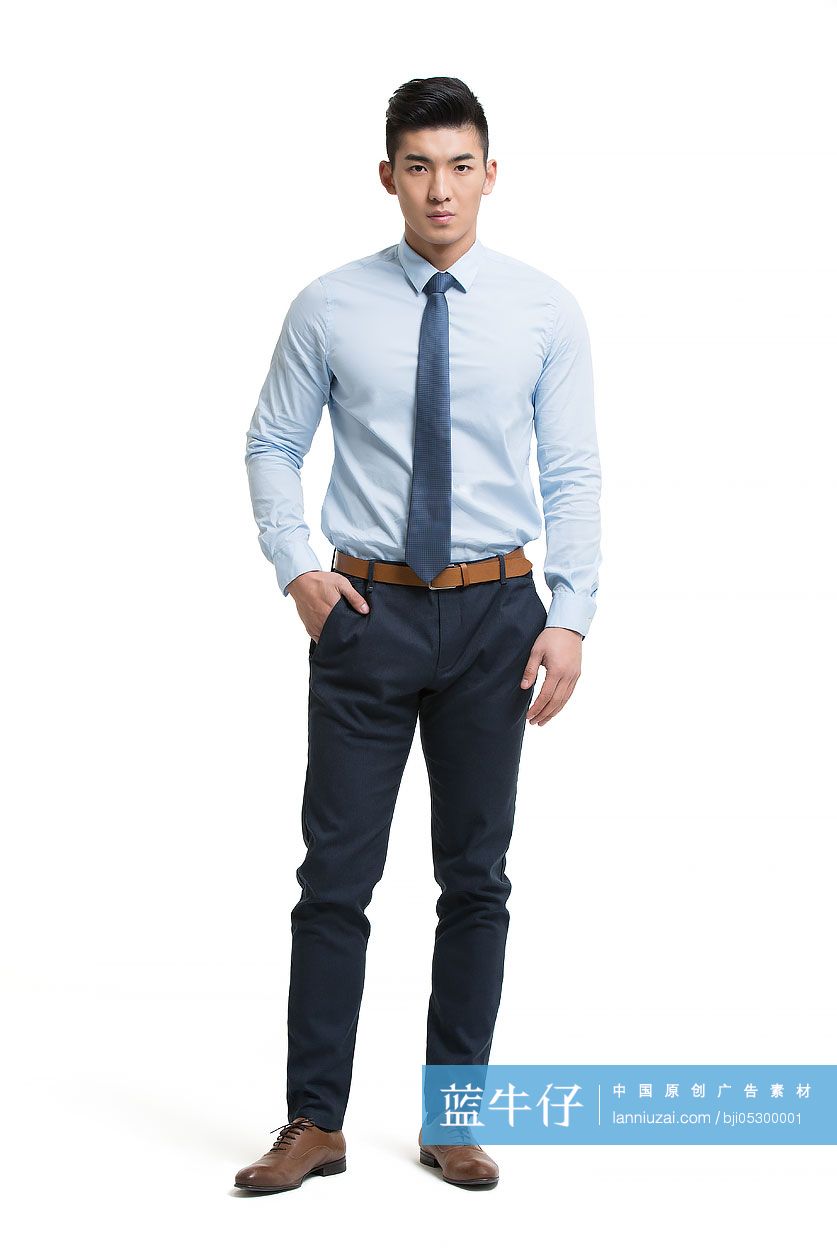 时尚的商务男士肖像-原创广告素材图片-蓝牛仔