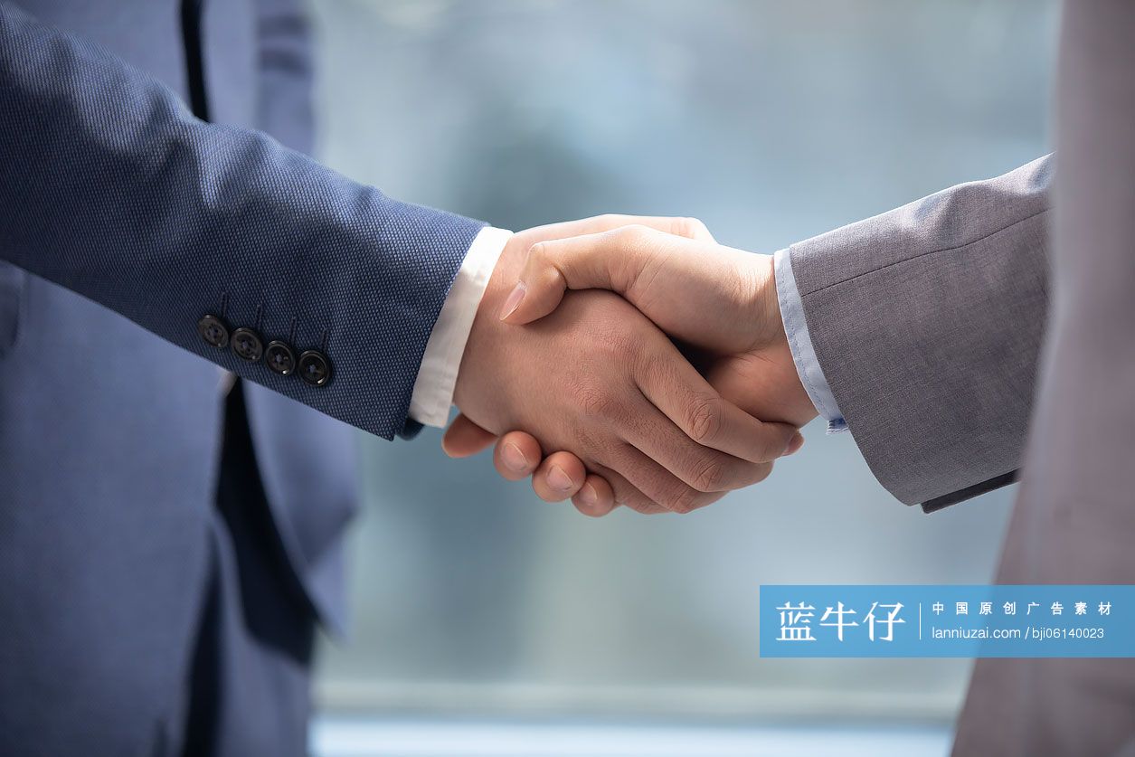 成功商务男士握手