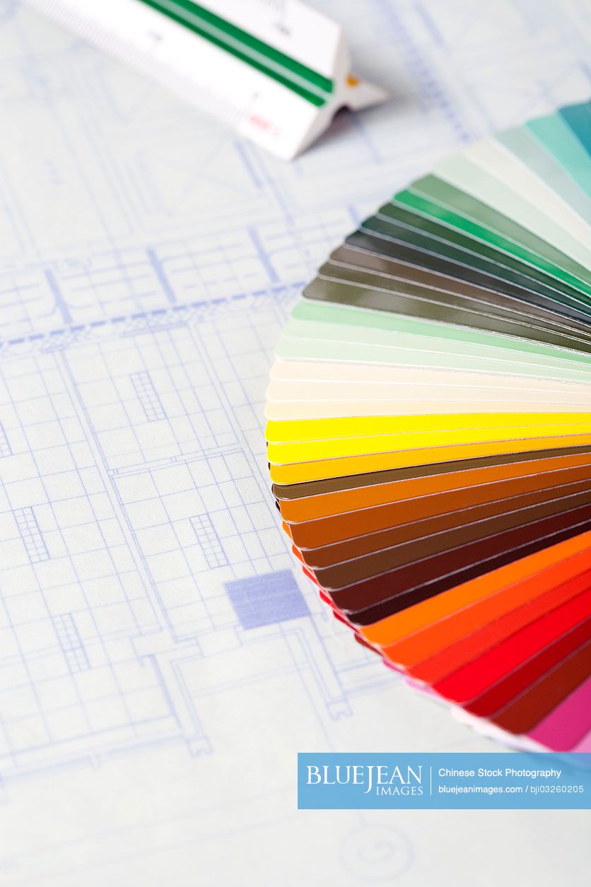 Color swatch and scale on blueprint