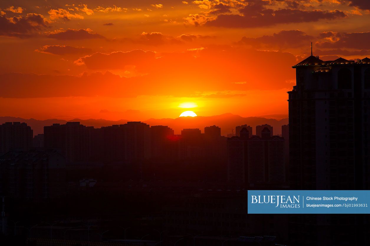 Beautiful sunset in Beijing,China
