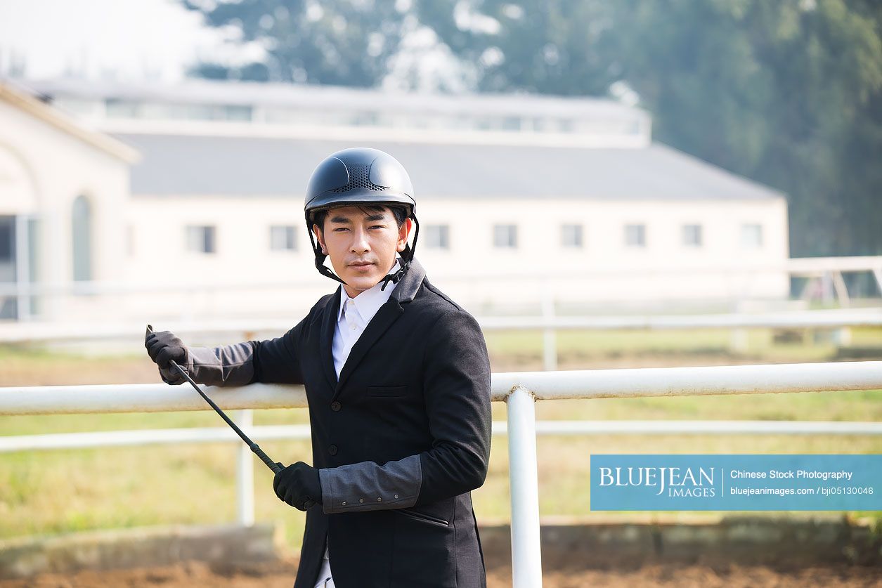 Portrait Of Chinese Male Rider High res Stock Photo For Download