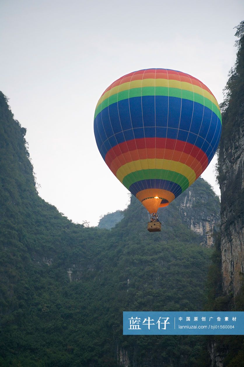桂林山水和热气球