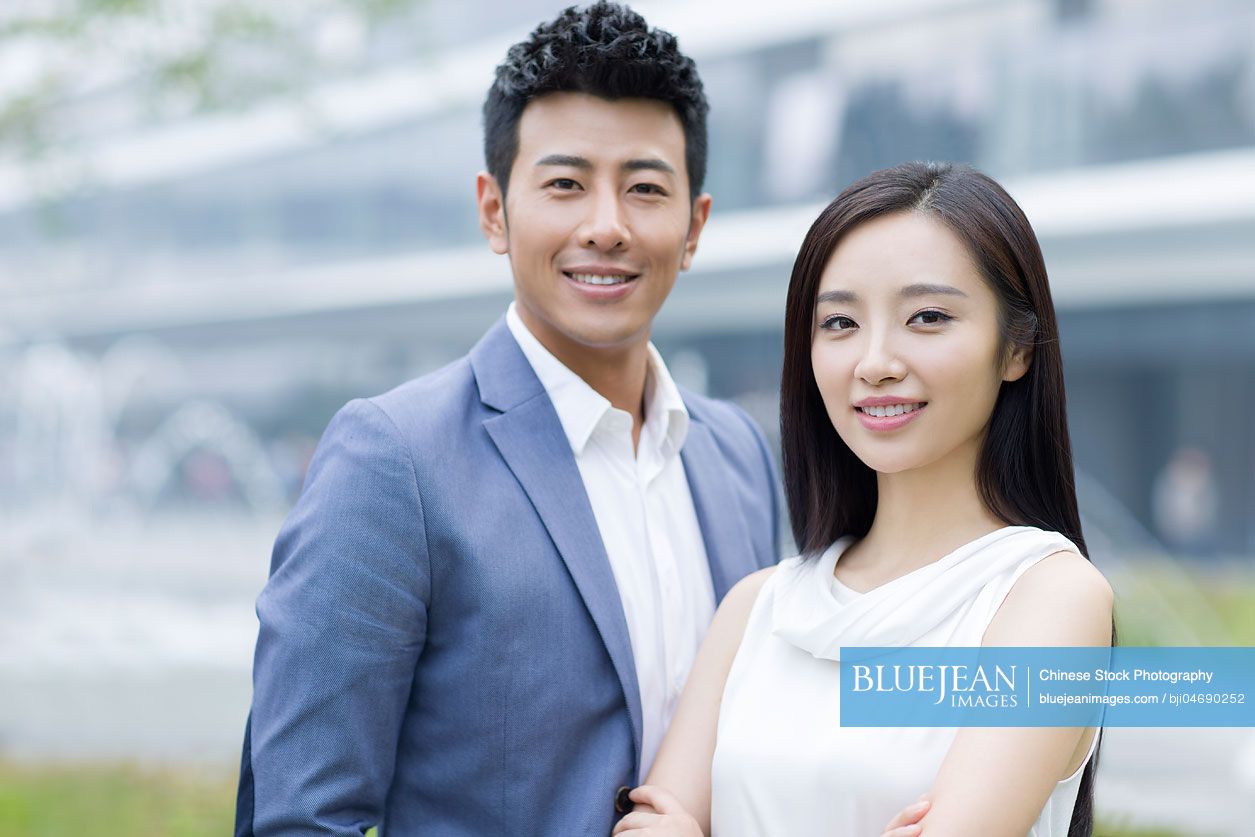 Portrait of confident Chinese businesspeople