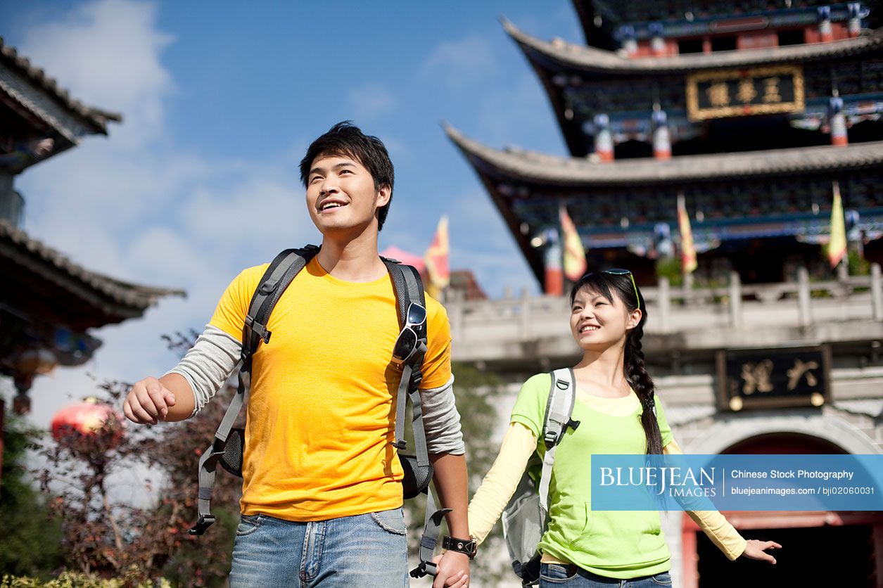 Young Chinese couple exploring Dali-High-res stock photo for download