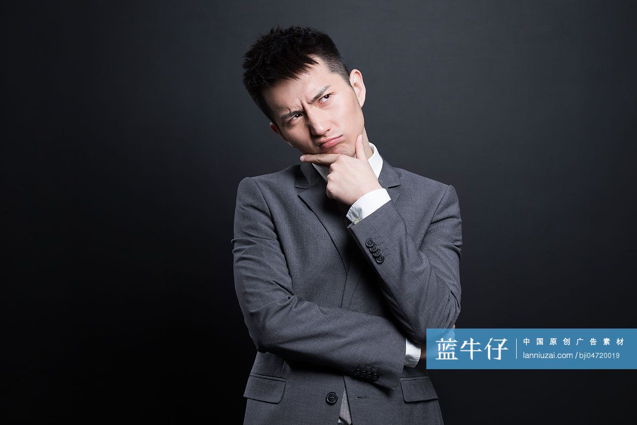 商务男士思考-蓝牛仔影像-中国原创广告影像素材