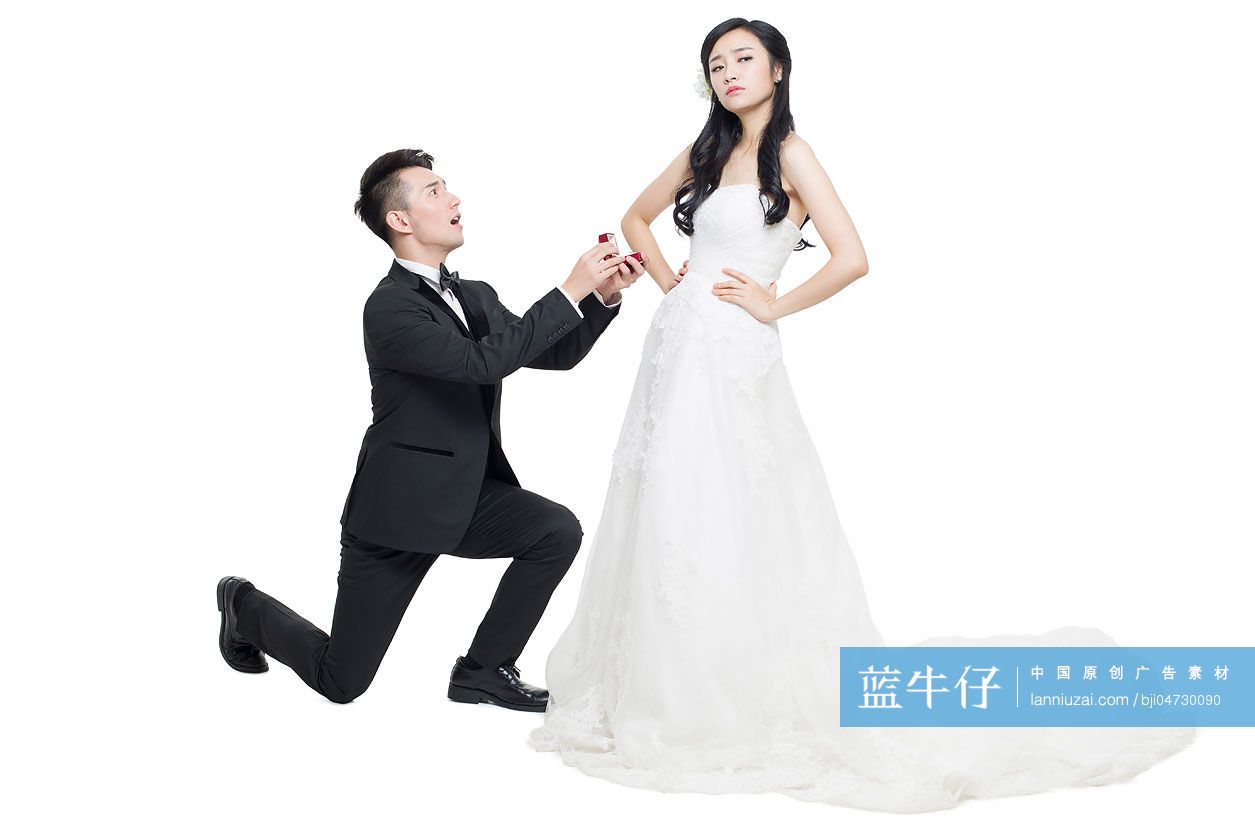 幽默的新娘和新郎