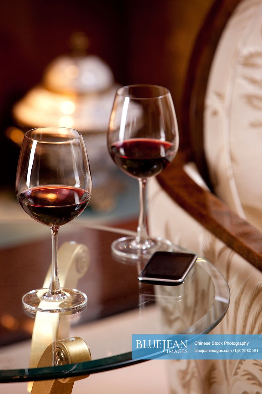 Wine on table