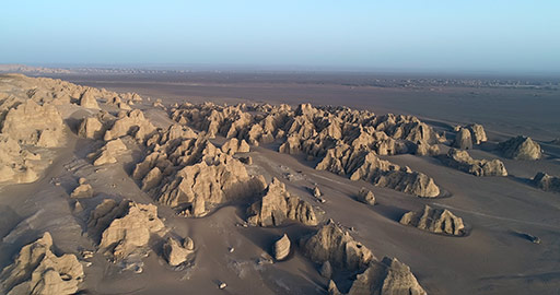 Yardang in desert,4K