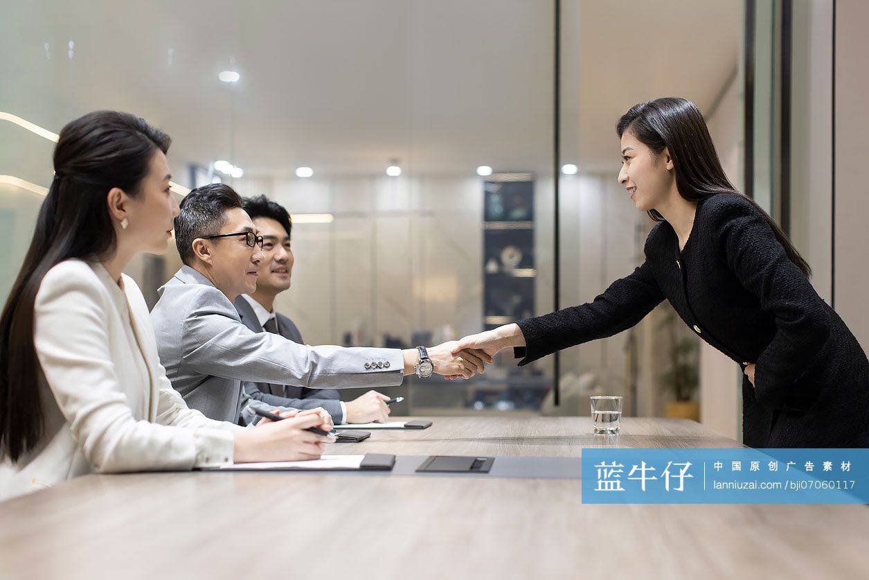 自信的商务女士参加工作面试