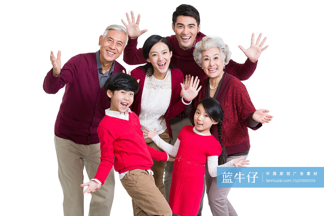 快乐的一家人-蓝牛仔影像-中国原创广告影像素材