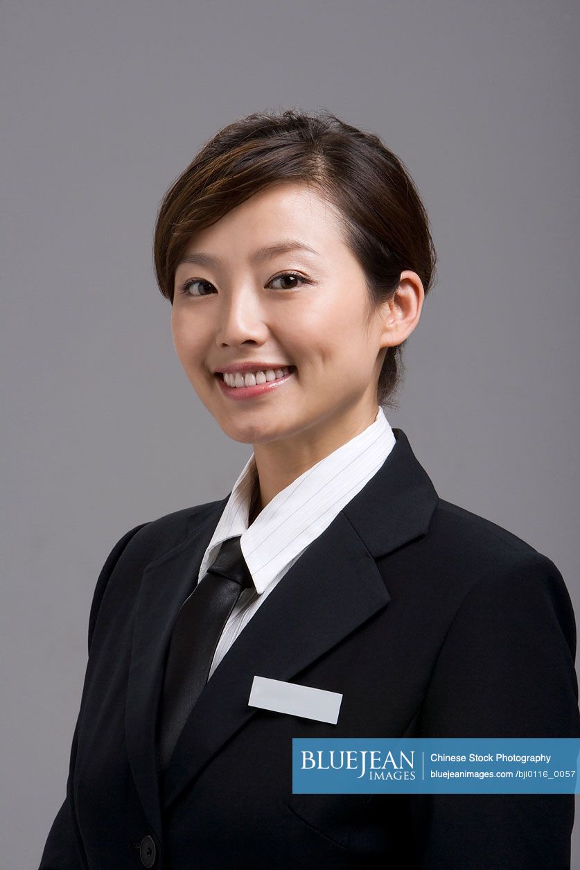 Portrait of Chinese woman in the service industry