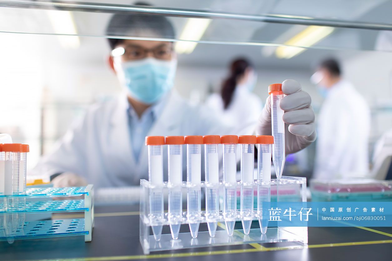 医学研究员在实验室工作