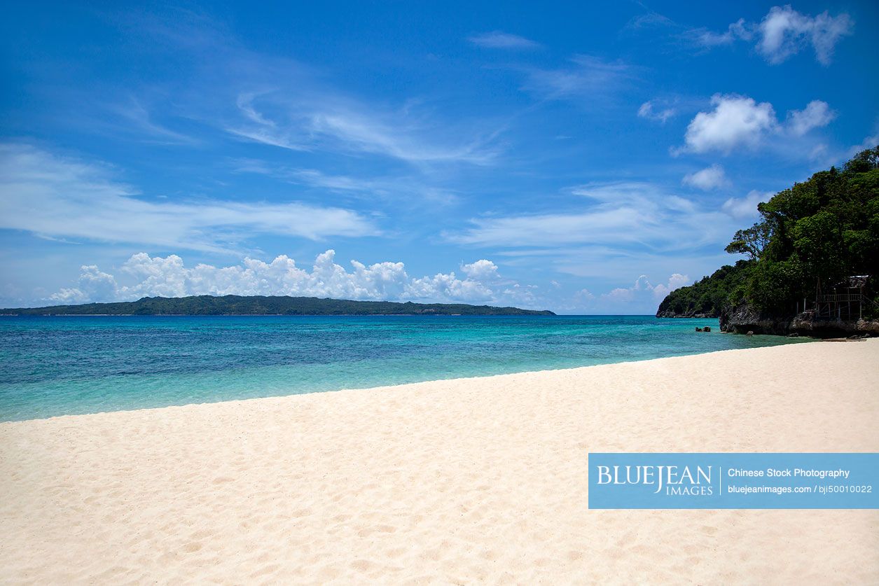 Tropical beach scene, Boracay island, Philippines