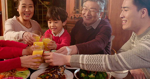 Happy Chinese family celebrating Chinese New Year,4K