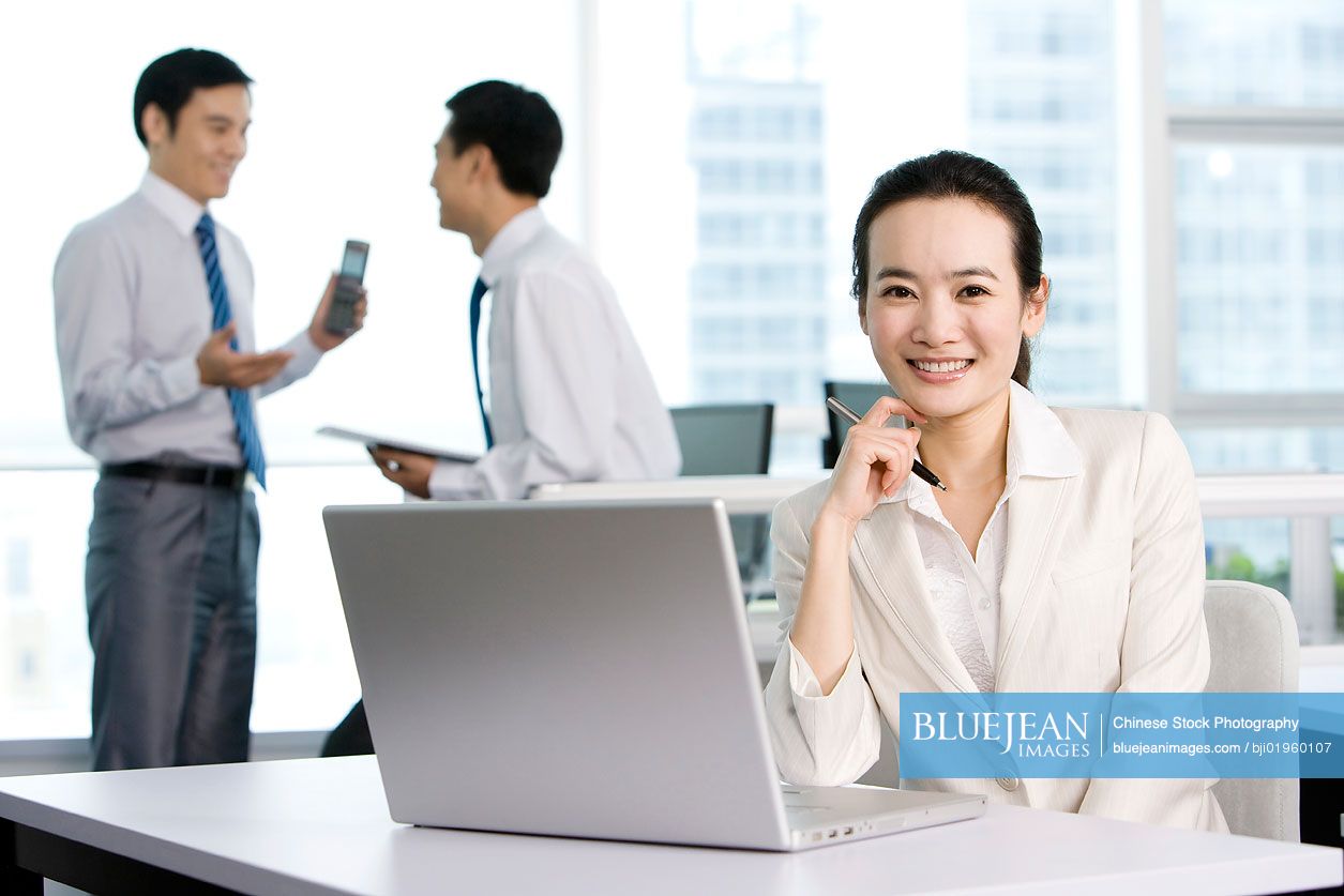 Chinese people working in the office