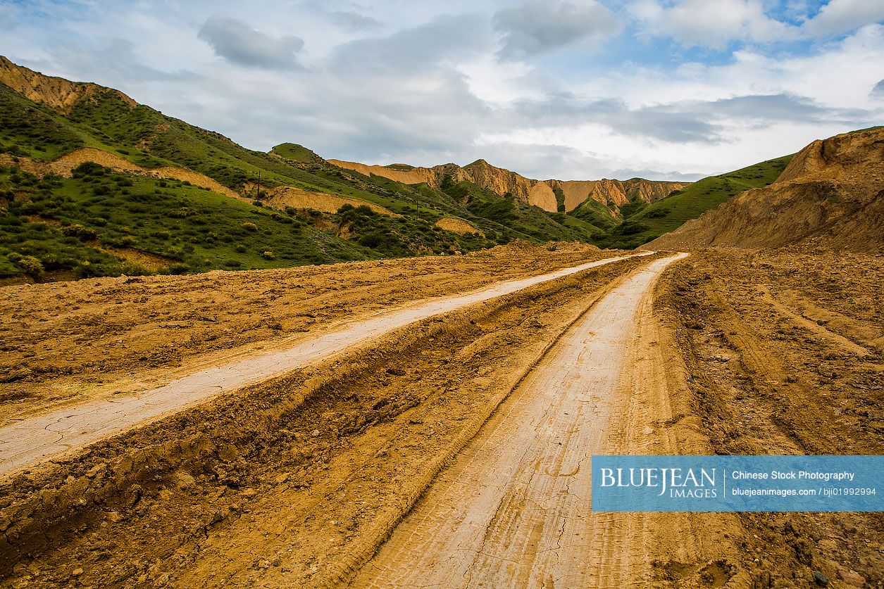 Bumpy mountain road