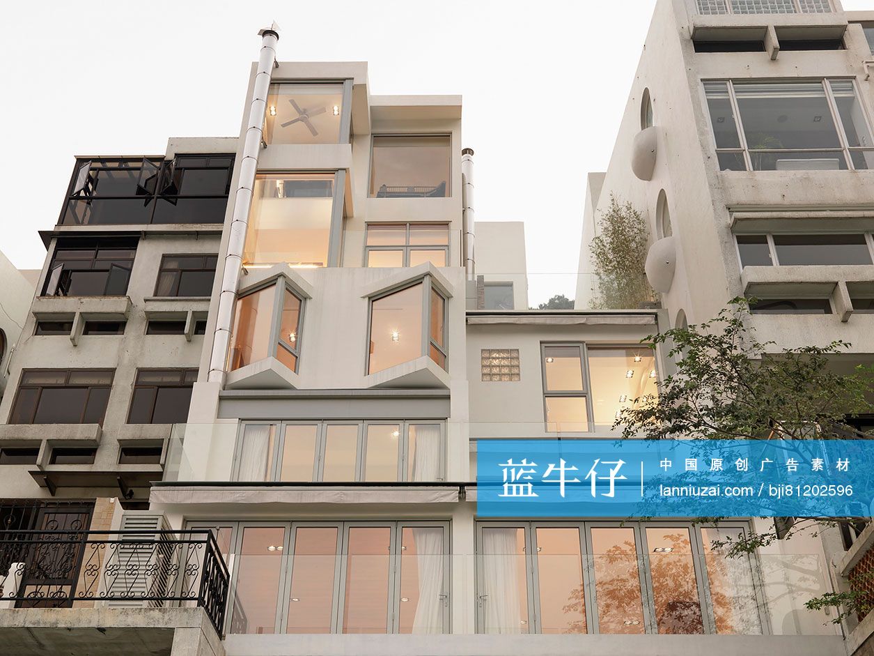 Low angle view of a residential building against clear sky