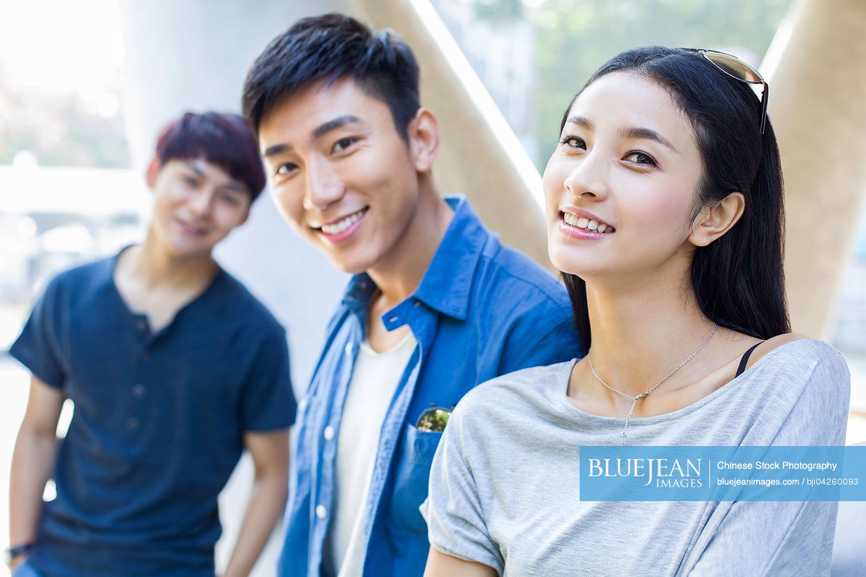 Portrait of young Chinese friends