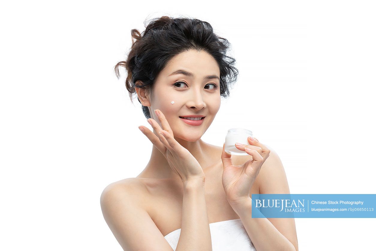 Close up of beautiful young Chinese woman