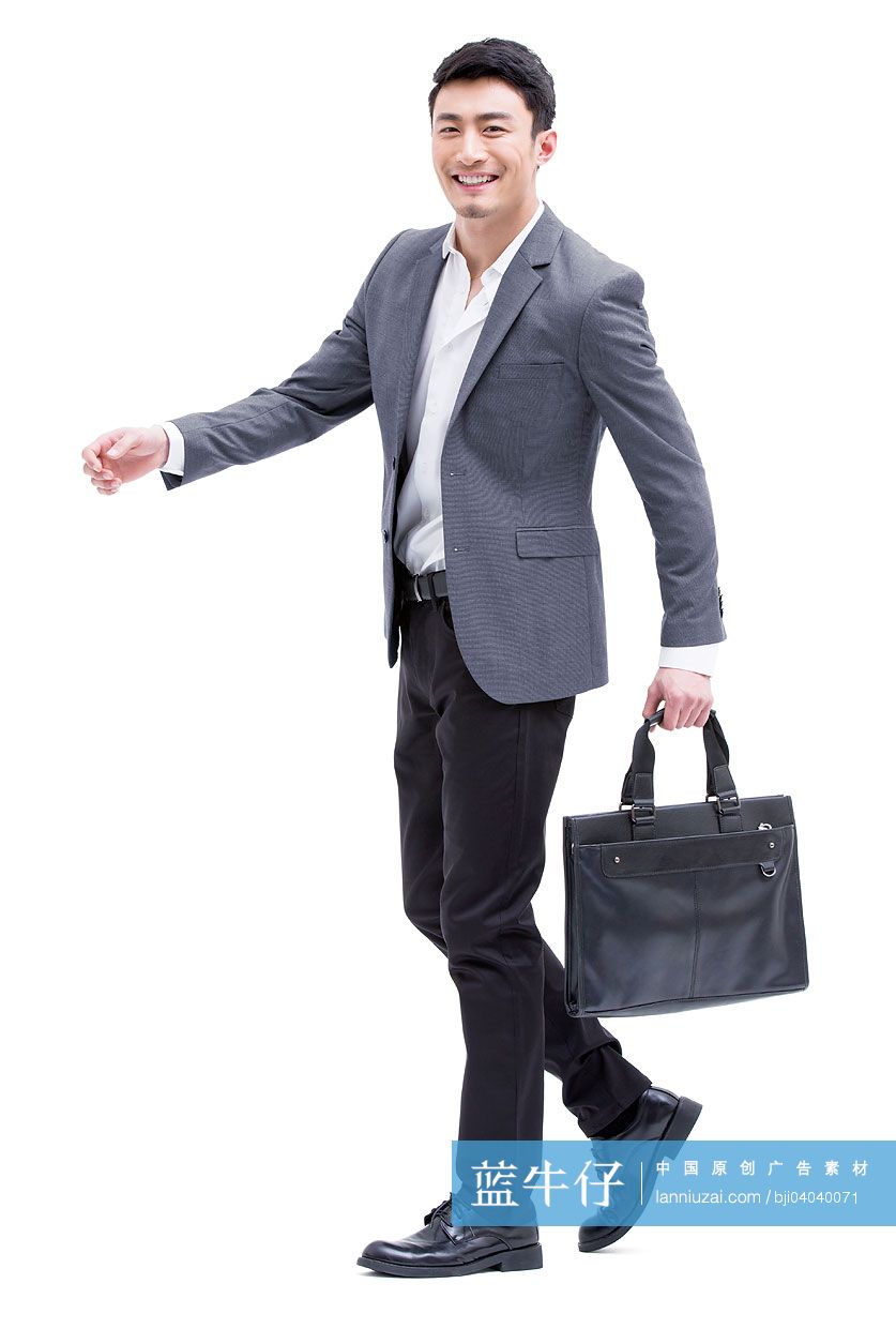 时尚的商务男士上班