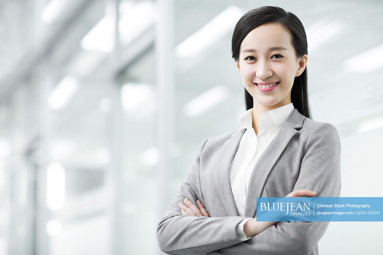 Confident young Chinese businesswoman