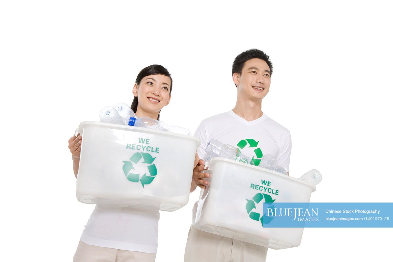 Portrait of an eco-friendly Chinese family