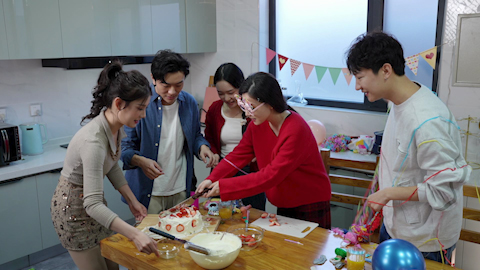 Young friends gathered for a fun birthday celebration