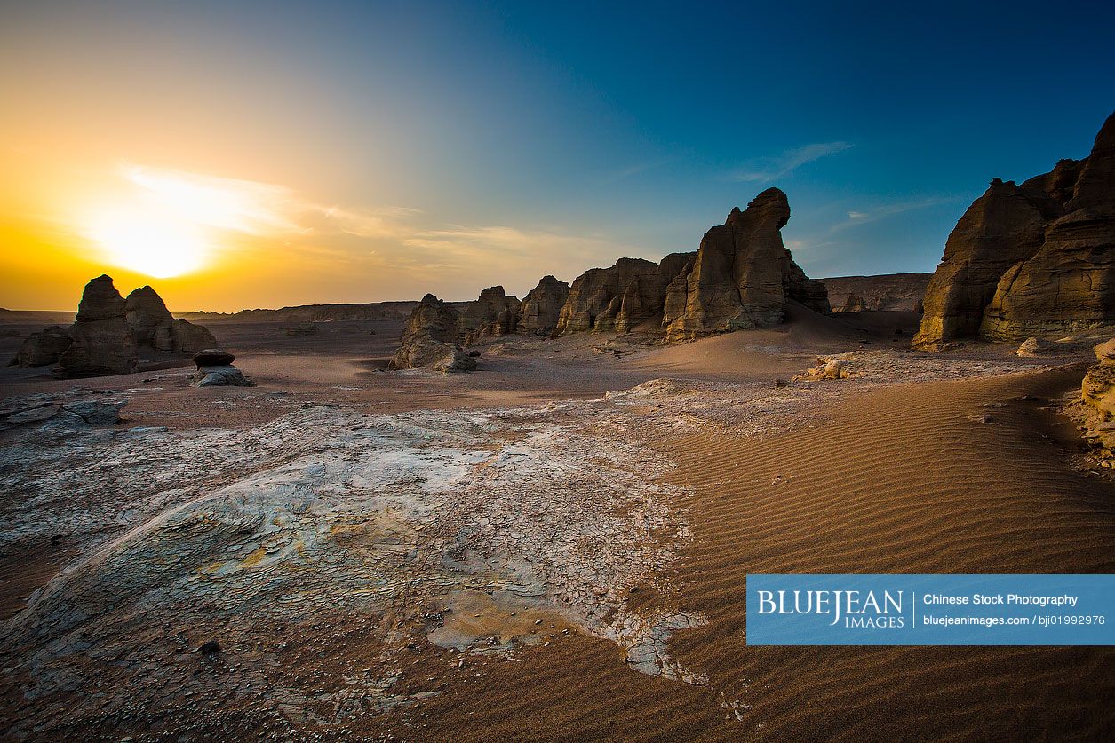 Sunset in desert