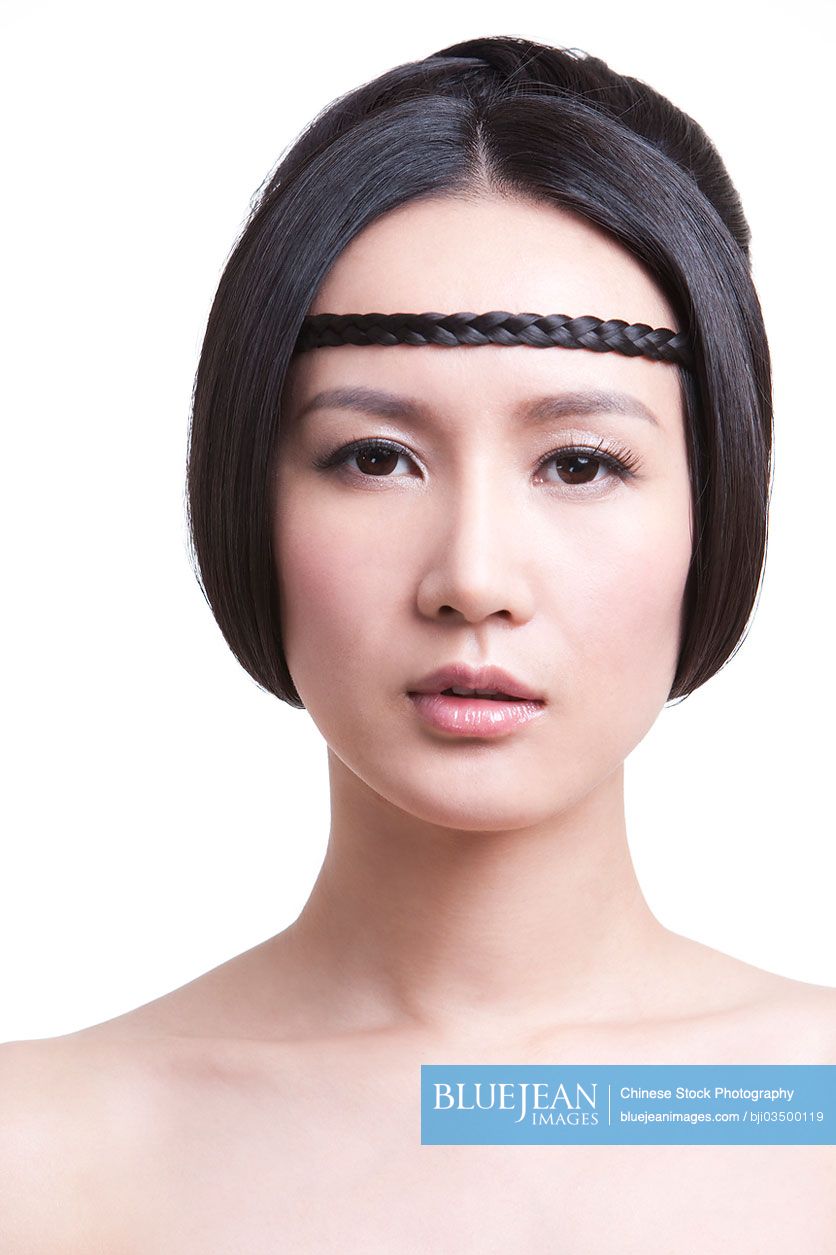 Portrait of beautiful Chinese woman with ancient hairstyle-High-res ...